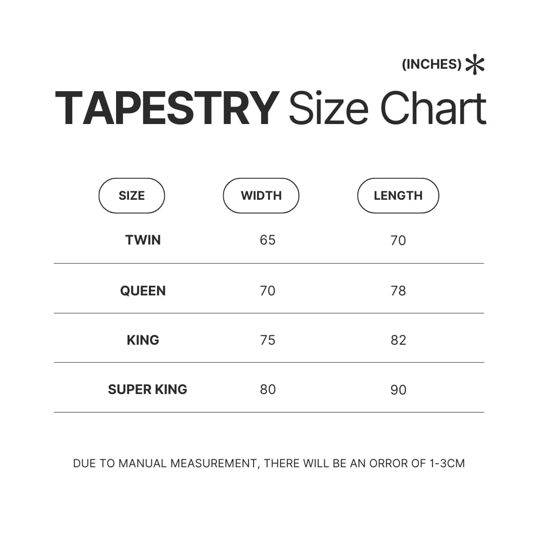 Tapestry Size Chart - Helluva Boss Shop